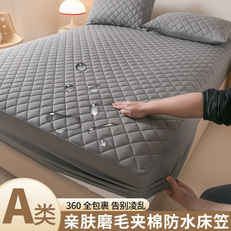 Una sábana acolchada impermeable de algodón lavado tipo TPU AliExpress, sábana Amazon Temu comercio exterior transfronterizo de una sola pieza.