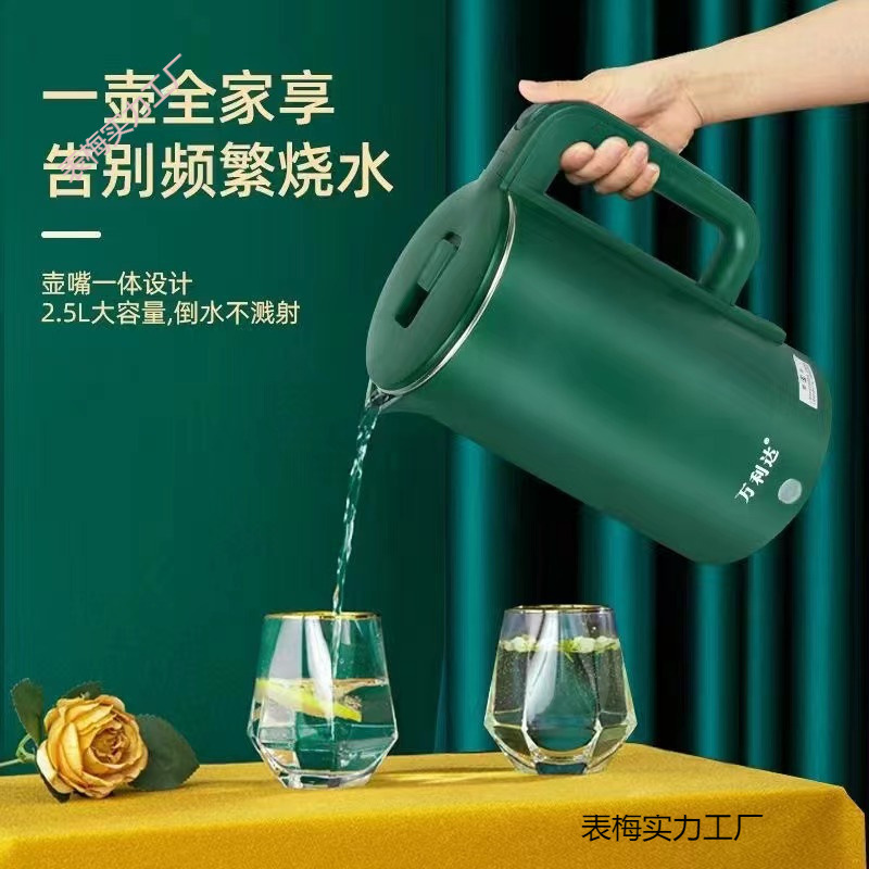 Wanlida ケトル ステンレス製 大容量 電気ケトル 急速沸騰ケトル 保温一体型 家庭用自動電源オフなし|undefined