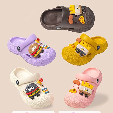 EVA новый мультфильм смешной картофель фри милые дети мужчины и женщины дома мягкая подошва детская обувь Baotou пещера оптом