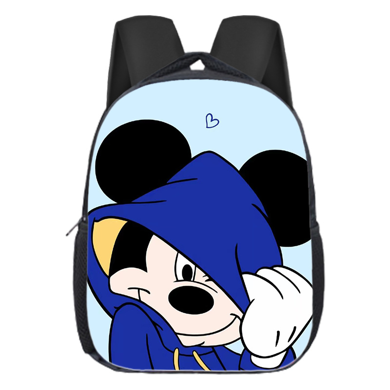 Mochila escolar popular de Mickey para niños, mochila de jardín de infantes, dibujos animados, linda, versátil, para estudiantes de primaria, mochila de gran capacidad, ligera