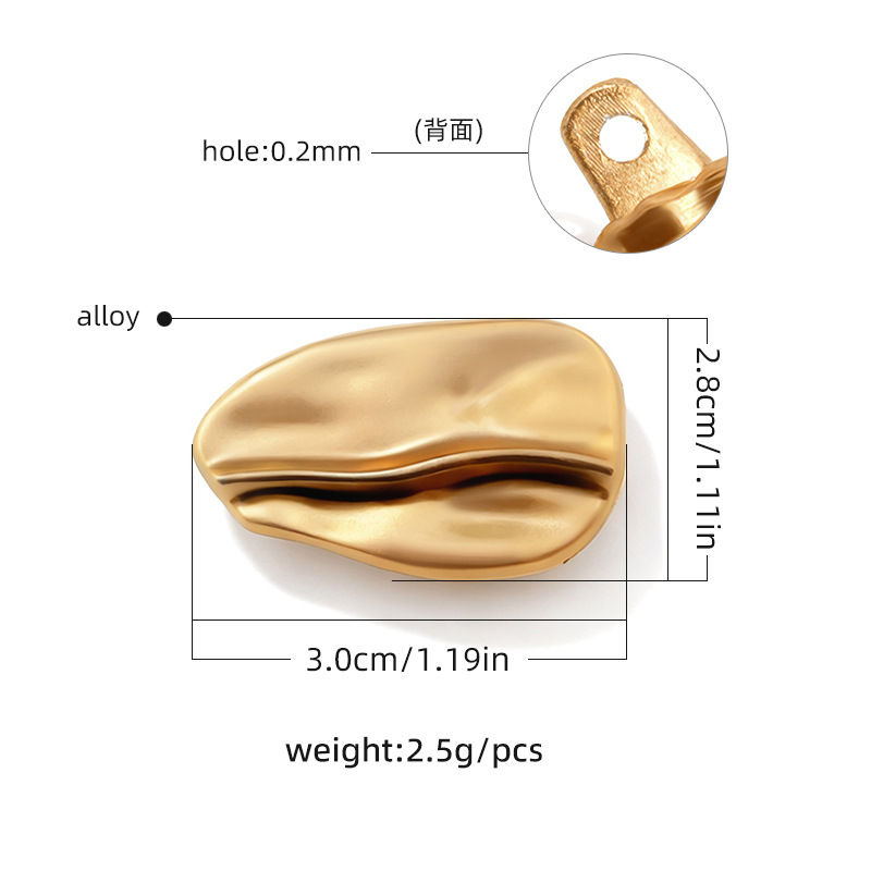 Nuevos botones de trajes de baño de playa transfronterizos metal dorado botones decorativos irregulares DIY accesorios de ropa maleta