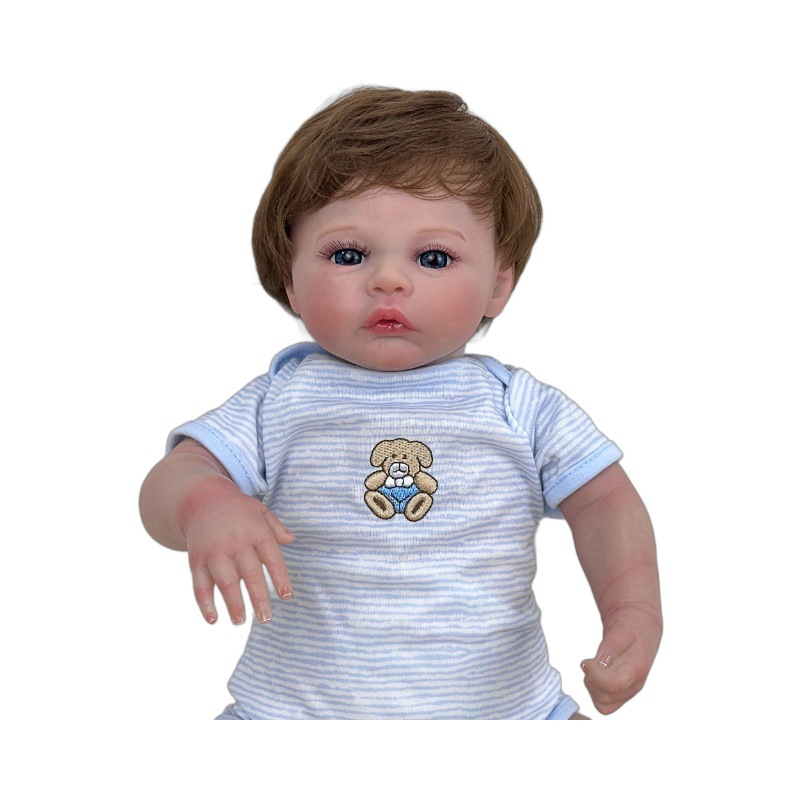 Bebé caliente venta 18 pulgadas bebé muñeca pesada muñeca transfronteriza simulación realista juguete algodón