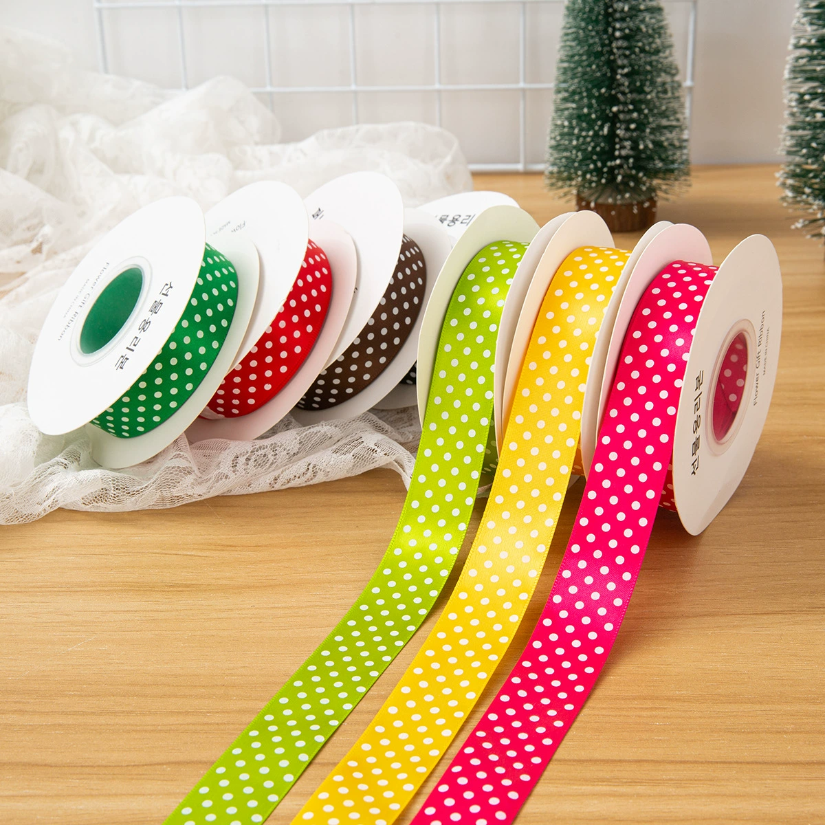 Children's hair accessory handmade with bow, polyester, DIY