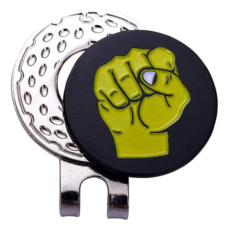 Nuevo clip de la gorra de golf marca 25mm moneda redonda Bola de plata marca con imán transfronteriza Venta caliente