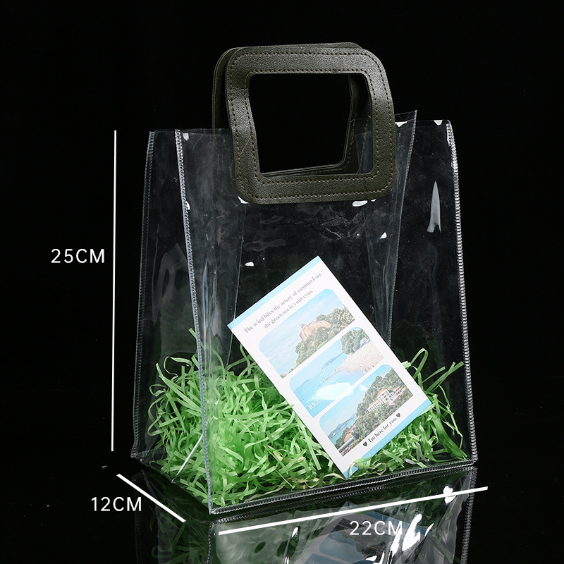 pvcギフトバッグ子供の日のギフトバッグカスタム透明ギフトプラスチック包装結婚式のキャンディートートバッグバッチ|undefined