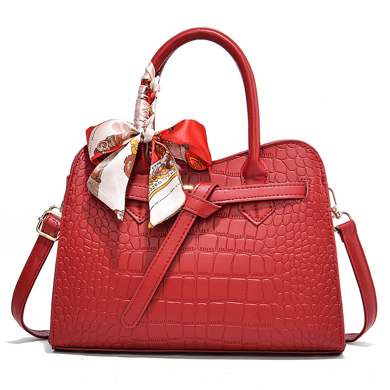 Bolso bolso patrón de cocodrilo PU material bolso grande comercio exterior bolso diagonal de un solo hombro fabricante bolso femenino al por mayor transfronterizo bags