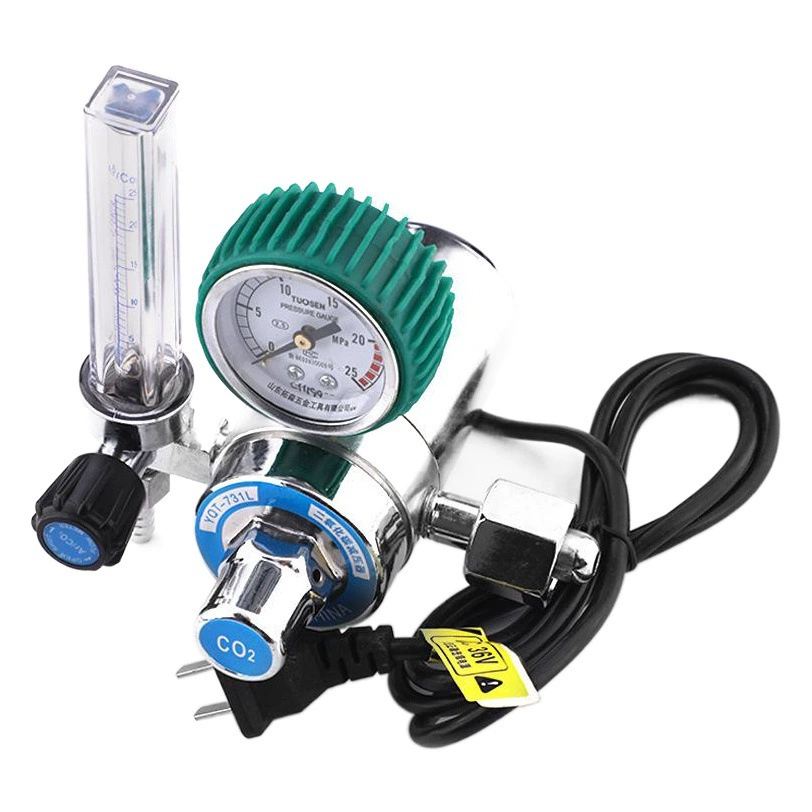 Topson аппаратные инструменты декомпрессионный расходомер углекислого газа редуктор давления газа газовый баллон редукционный клапан электрический нагревательный счетчик