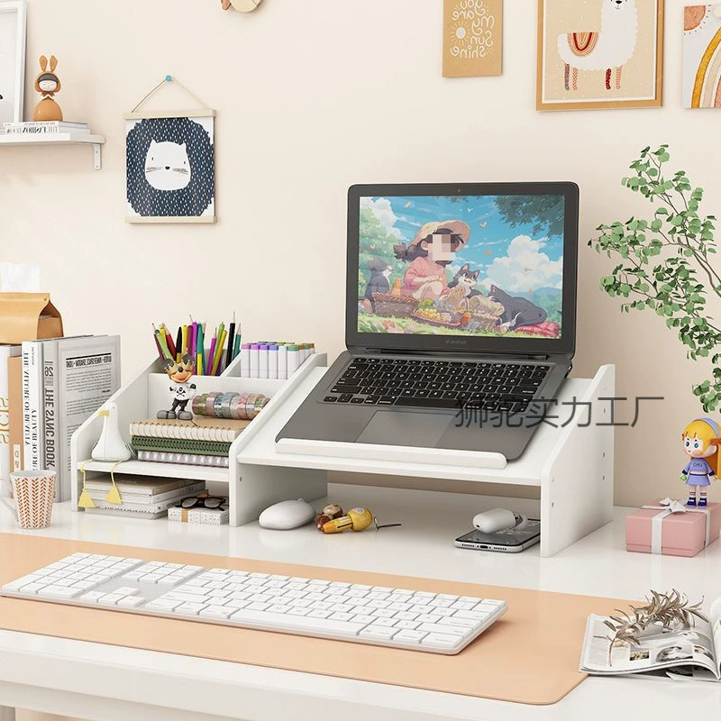 Подставка для ноутбука, монитор, настольная приподнятая стойка, офисный компьютер, стол для размещения, полка для общежития, дерево