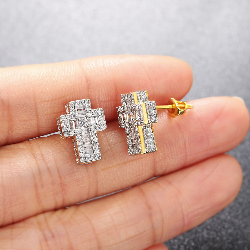 Cool Men’s Stud Earrings, Minimalist Stainless Steel Ear Studs_voghion.com