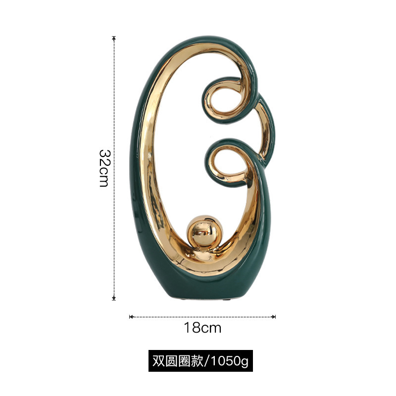 北欧轻奢风蒸蒸日上陶瓷摆件创意家居装饰品客厅电视柜酒柜玄关|undefined