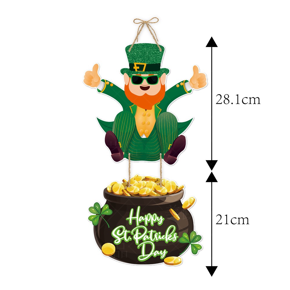 2024 Día de San Patricio fiesta decoración puerta colgante