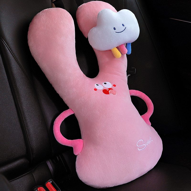 almohada de asiento de cuello anti-estrangulamiento para niños en automóviles de larga distancia para adultos en la fila trasera con almohada de dormir para dormir en automóviles image 6