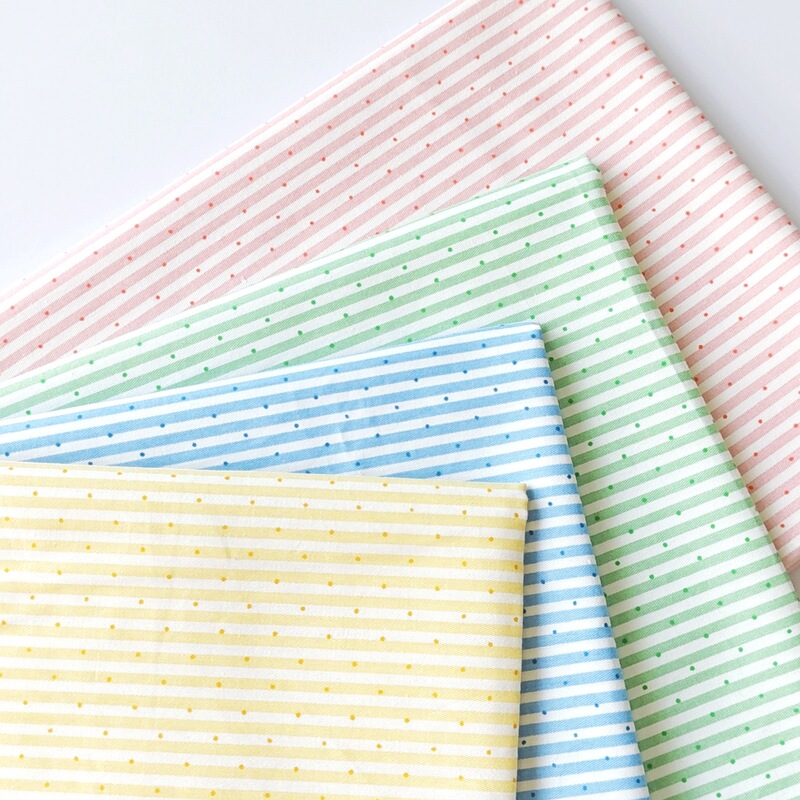 Small fresh striped idea twill cotton fabric dress shirt bedding fabric handmade diy factory in stock