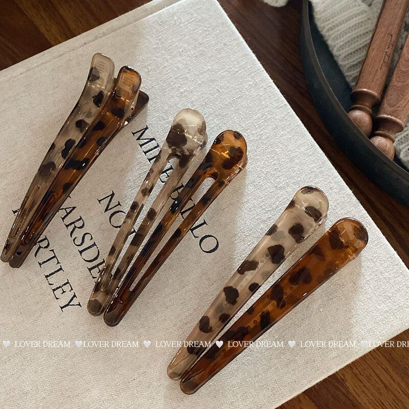 Korean 2026 New Leopard Print Duckbill Hair Clip, Fashionable Makeup Bangs Clip, Side Clip, Hair Accessory for Women Korean 2026 New Leopard Print Duckbill Hair Clip, Fashionable Makeup Bangs Clip, Side Clip, Hair Accessory for Women
