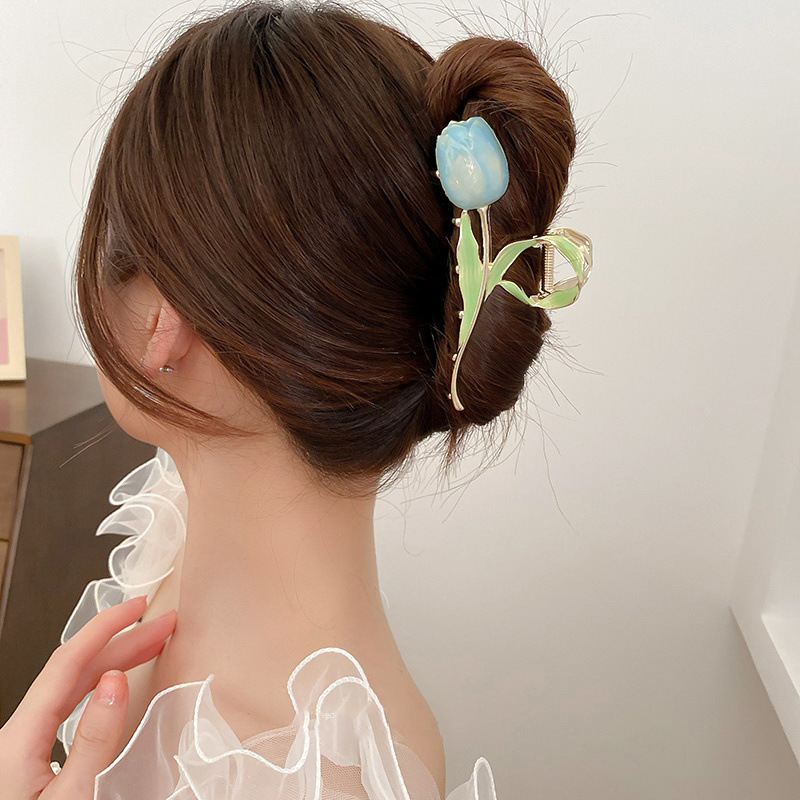 Hair Claws Hair Accessories Type 1 Piece Quantity Fashion Flower Metal Handmade Hair Claws 1 Piece