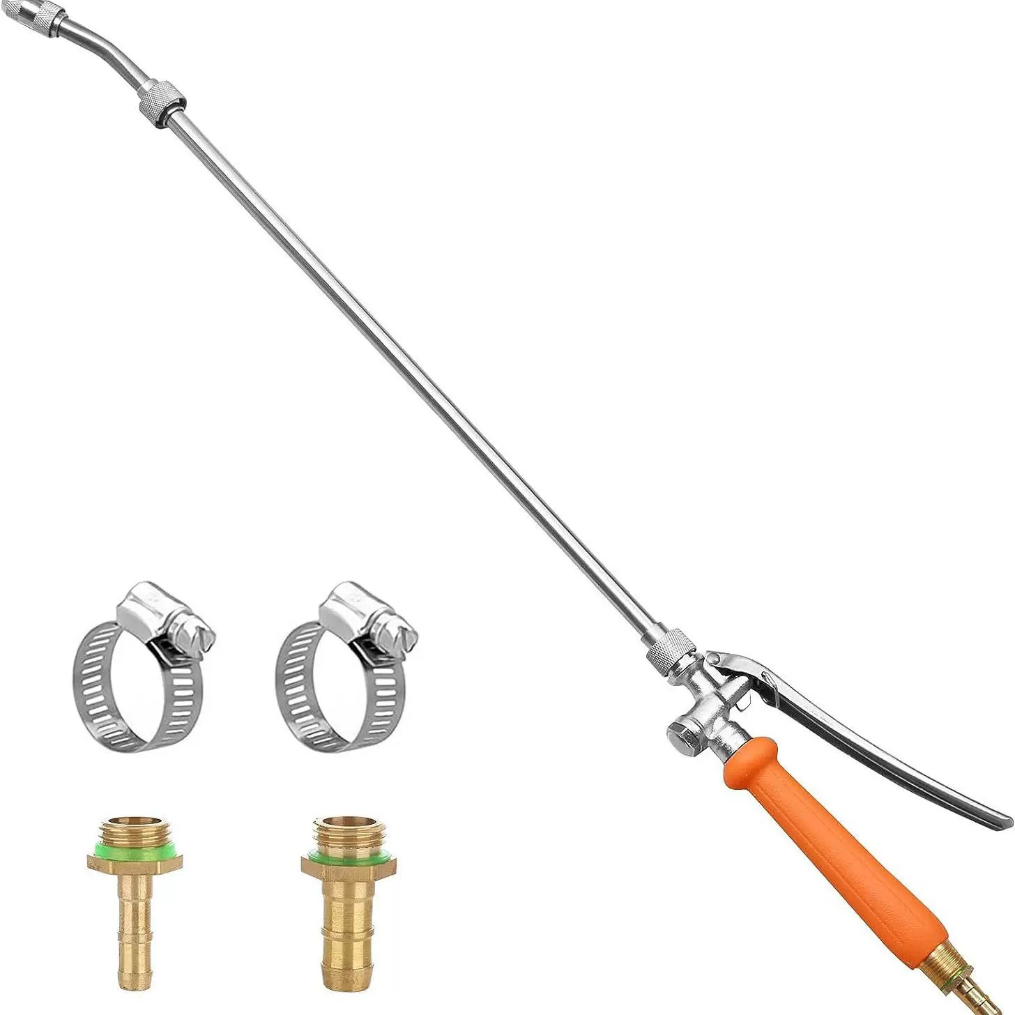 金属手柄不锈钢长杆水枪 可拆卸雾化洗车水枪 加长杆空调清洗枪