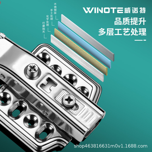 3.0 Thick 304 Stainless Steel Hinge Cabinet Dresser Door Hinge Silent Buffer Damping Hydraulic Pipe Bracket Wholesale