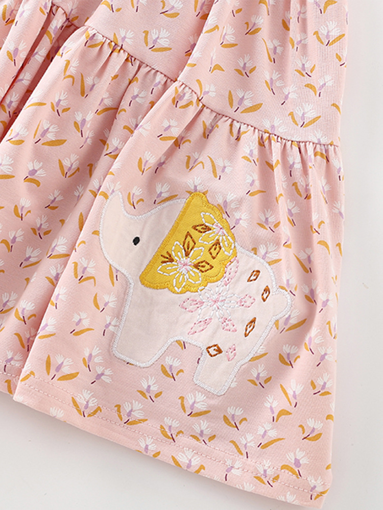 Falda de princesa para niña malwee transfronteriza, nuevo estilo de verano, cuello redondo, vestido de manga corta, falda europea y americana para niños pequeños y medianos