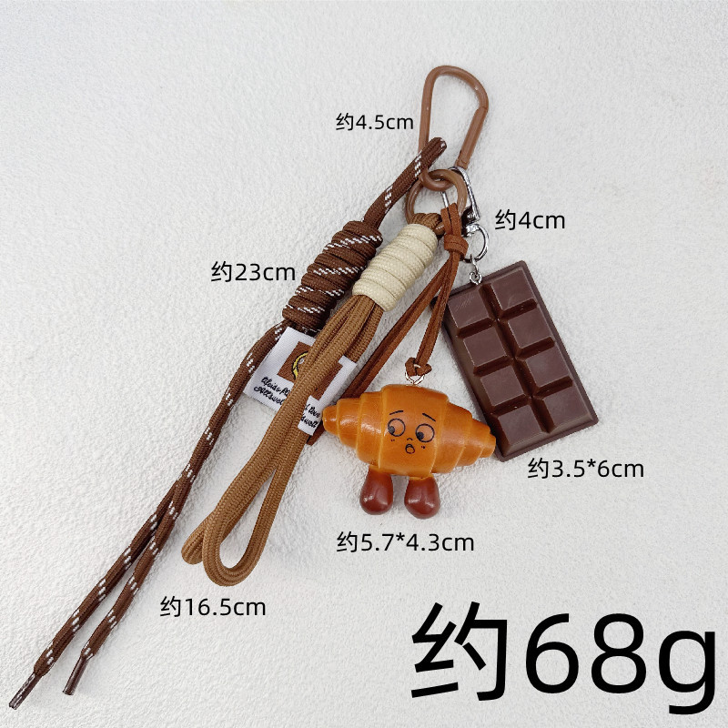 Llavero Colgante para Bolso con Diseño de Comida Realista de PVC