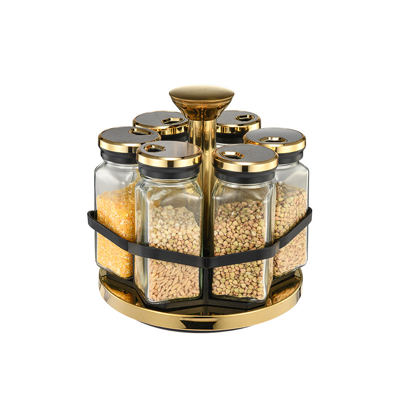 W061 botella cuadrada de oro brillante