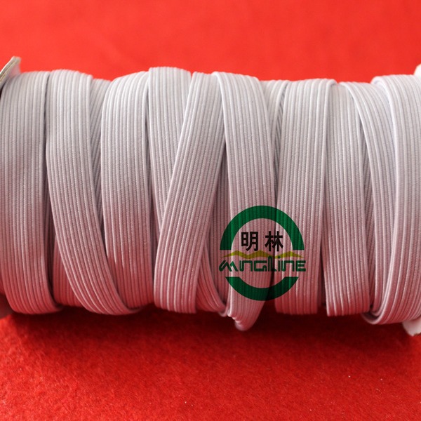 明林1.2cm加厚走马带天然乳胶卷筒进口环保扁松紧带弹力绳裤腰带