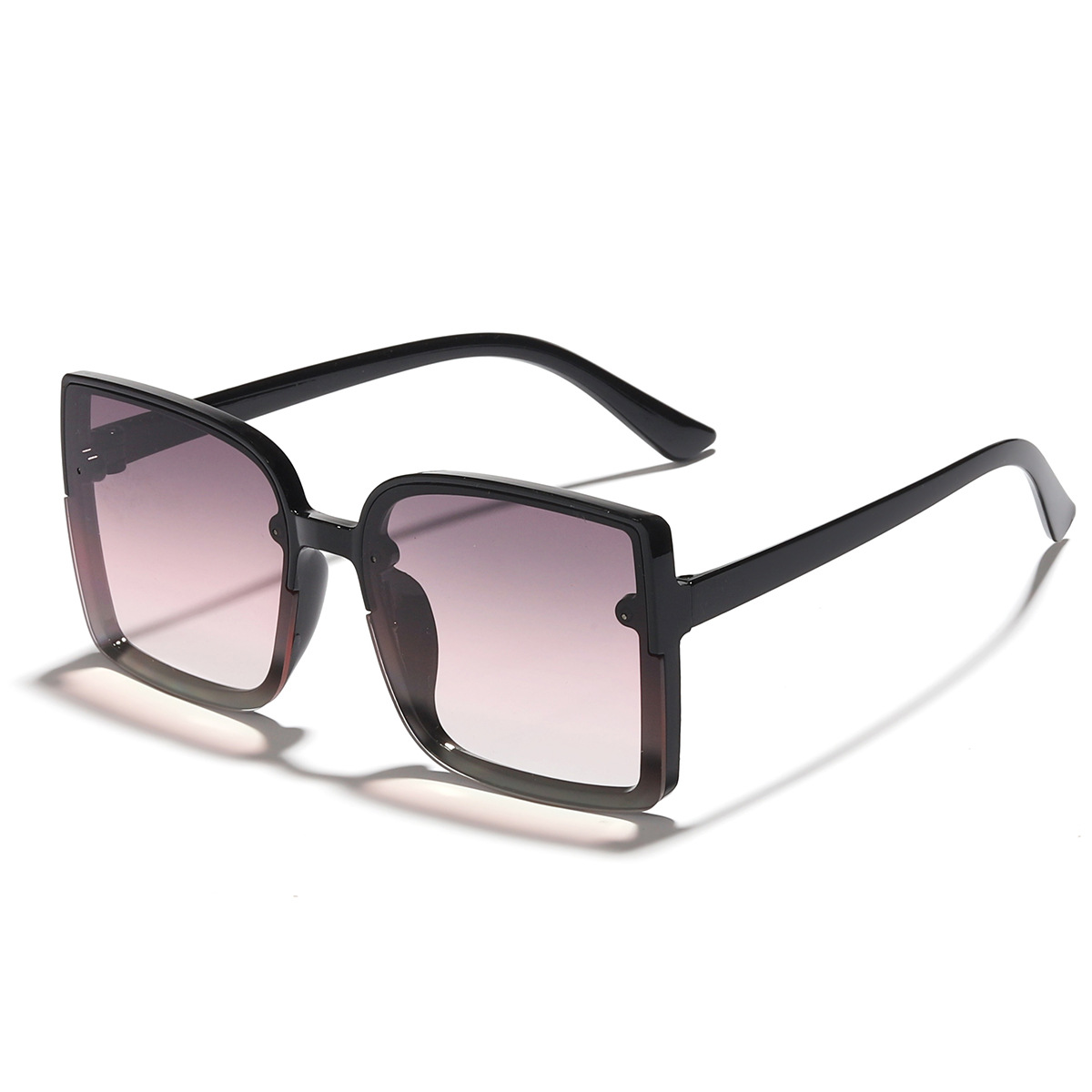 Gafas de sol de las mujeres de moda cuadrado personalizado gran marco gafas de sol de Europa y América cara grande adelgazar UV400 UV a prueba de gafas de sol