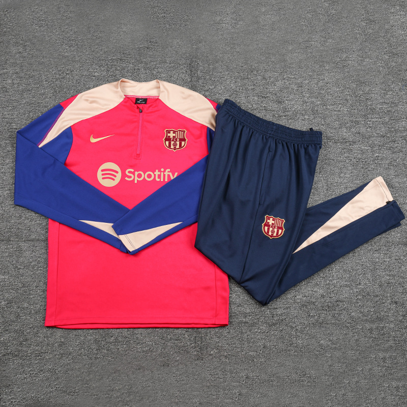 2324 Lamengo gris Real Madrid Barcelona Arsenal Barcelona manga larga fútbol media cremallera traje de entrenamiento lote