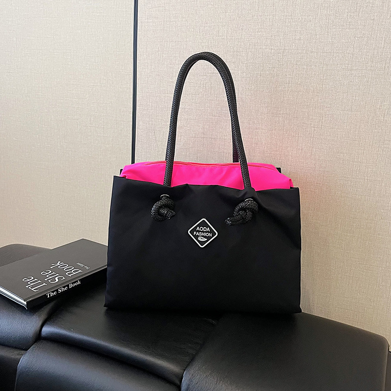 クロスボーダー新スタイルコントラストカラー多用途ハンドバッグ通勤大容量学生バッグランチボックスバッグ小さな新鮮な女性のハンドバッグ|undefined