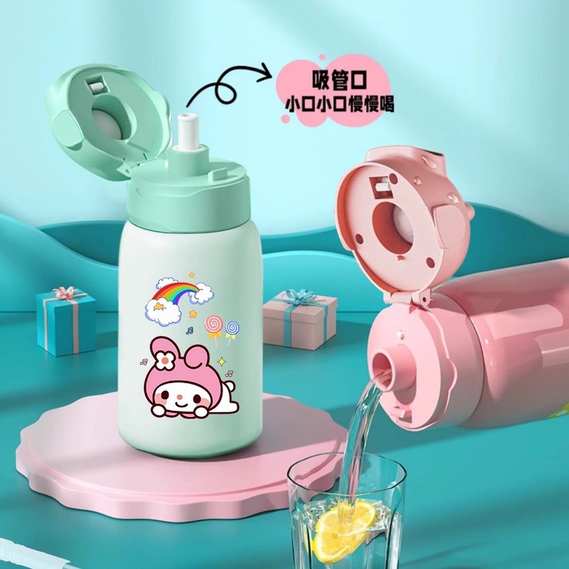 千思语卡通美乐蒂指纹密码解锁保温杯水杯智能儿童食品级316学生|undefined