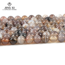 天然条纹波斯湾玛瑙圆珠4~10mm光面散珠diy手串项链珠宝饰品批发