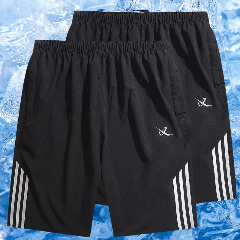 Мужские спортивные шорты Quick-Dry, летняя лёгкая эластичная талия, Один размер (различные цвета)