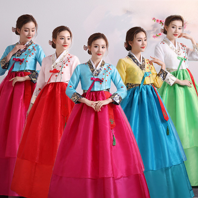Korean costume, Korean traditional dress, Korean dance costume, Korean New Year performance costume, Korean-style performance costume