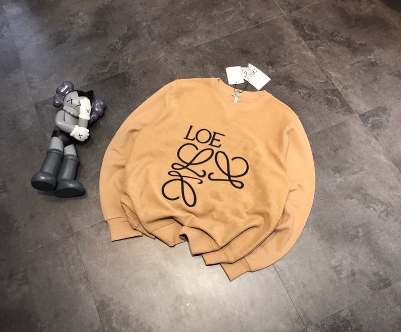 LO E羅家25春の新型の反毛輪の経典のアルファベットの刺繍の丸首の長袖の上着の男女の同型の衛衣|undefined