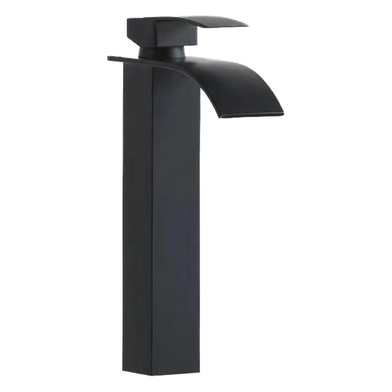 Cuarto de baño negro Cuenca del grifo lavabo caliente y fría grifo contador Cuenca del arte americano cascada grifo