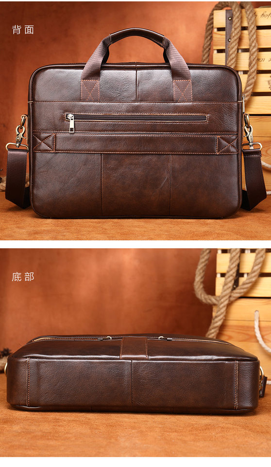 Túi công sở nam da bò thật 39×7×27 cm đựng laptop 14 inch, đeo vai và xách tay — 1115 Màu đen, Màu đen, 1116 màu đen, Cà phê 1116 chi tiết 53