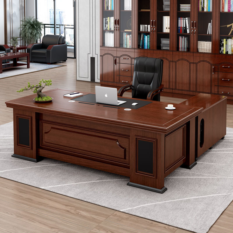 Simple Office Desk, Executive Desk, Single-Person Office Desk and Chair Set Furniture