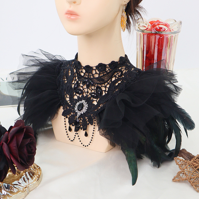 Fábrica directa plumas negras alas góticas Halloween desfile espectáculo de baile accesorios de vestuario sexy