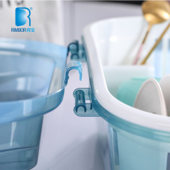 Manufacturer's supply square drain dish rack dishware storage cabinet flip cover dustproof dish rack kitchen storage storage