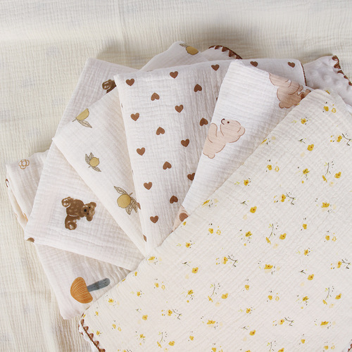 Baby gauze bean blanket baby blanket cuddle blanket children's quilt newborn crepe baby nap blanket