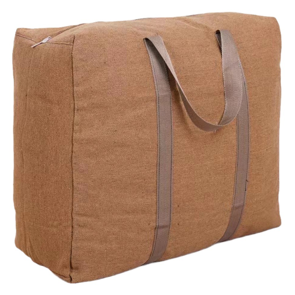 Moving bag extra large thick canvas quilt storage bag portable woven bag large capacity luggage bag in stock wholesale