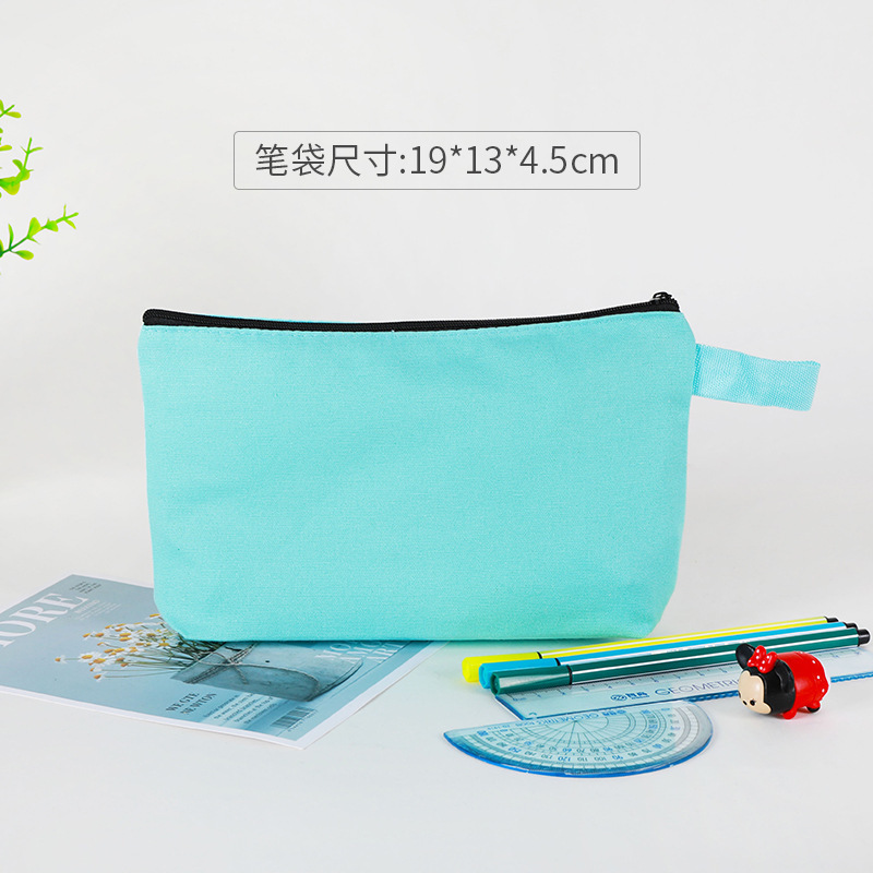 キャンバスペンバッグカスタムロゴ女性クロスボーダーアマゾンジッパー旅行化粧品バッグ肥厚文具収納袋卸売|undefined