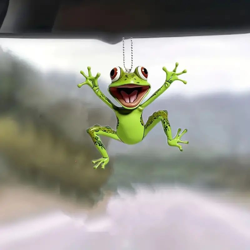 2D acrílico pequeño rana colgante de automóvil plano transfronterizo automóvil espejo retrovisor interior decoración nuevo colgante de vacaciones