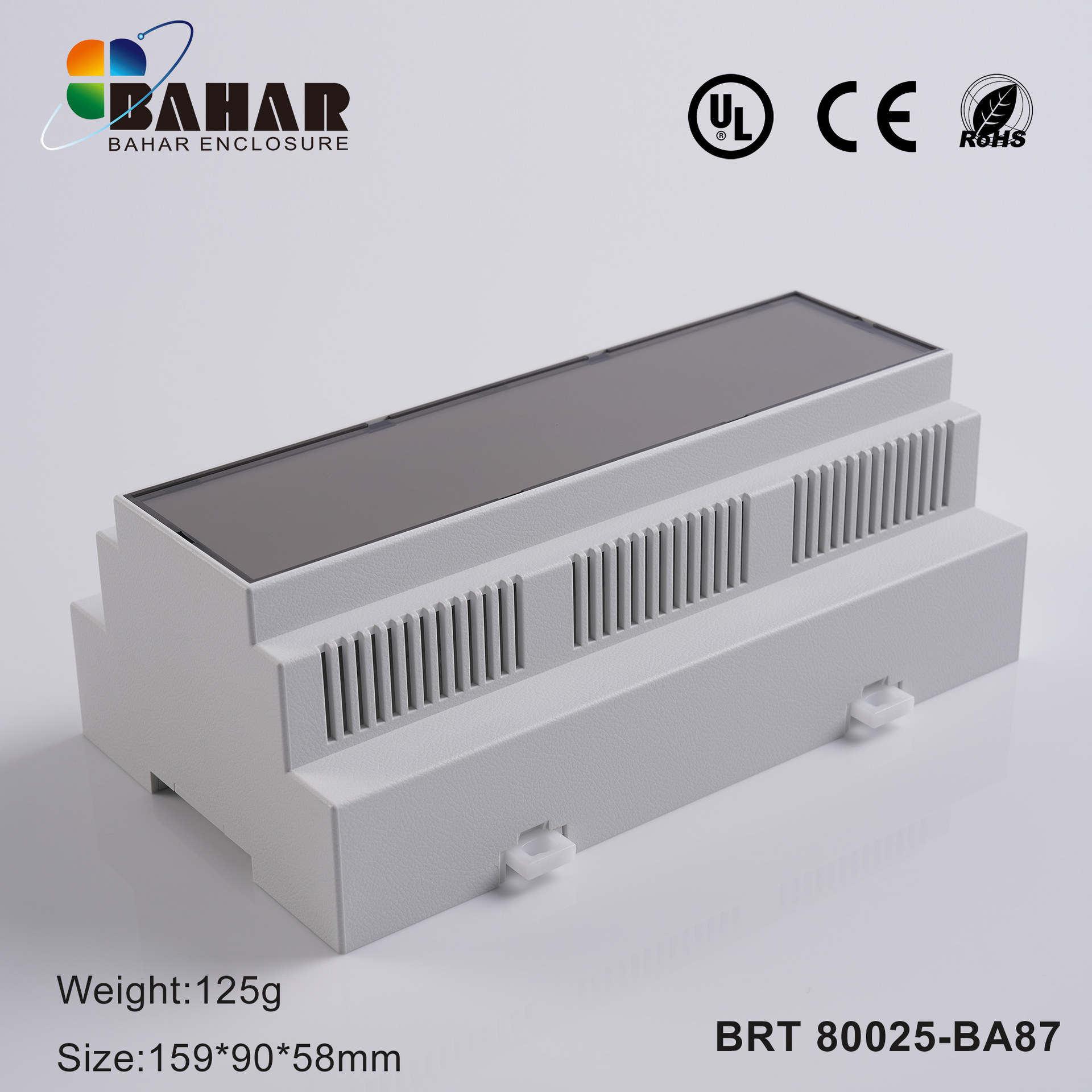 ABS阻燃原材料PLC开关控制电器接触器导轨模块工控盒BRT80025