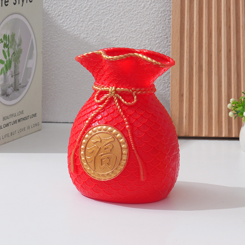 Jarrón de bolsa de bendición - rojo