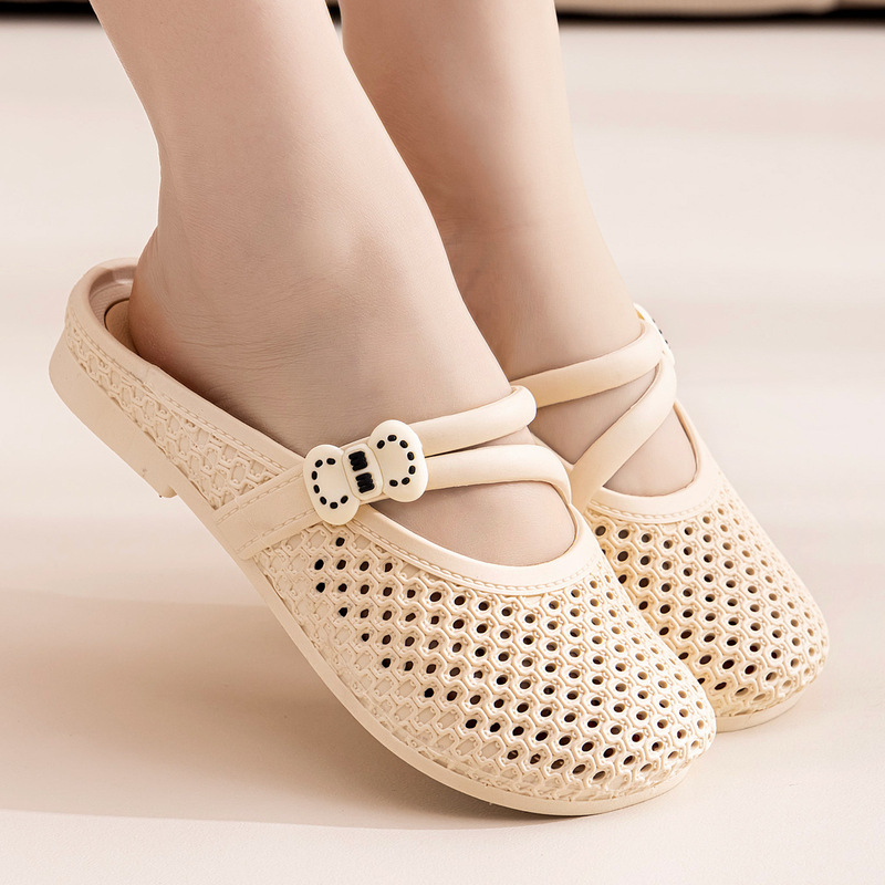 Women's Korean-style lightweight, non-slip, wear-resistant casual closed-toe clogs for summer outdoor wear, suitable for female students and nurses Women's Korean-style lightweight, non-slip, wear-resistant casual closed-toe clogs for summer outdoor wear, suitable for female students and nurses