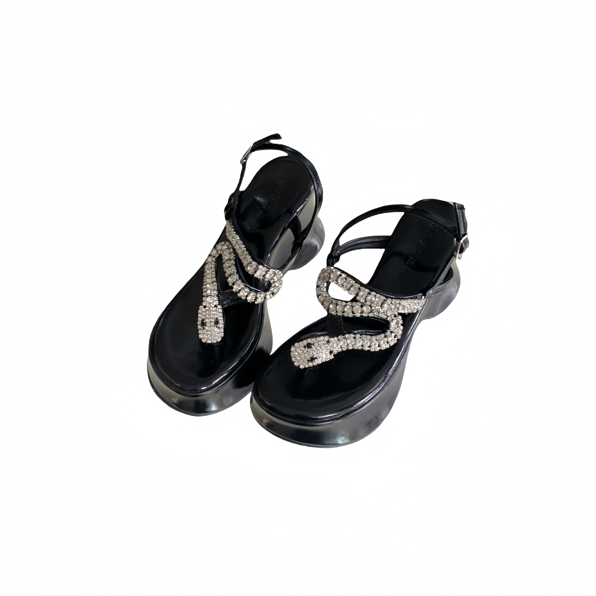 Recommended 2025 Fashion Roman High Heel Casual Sandals New Snake Head Open Toe Wedge One-Strap Women's Shoes_vogvips.com