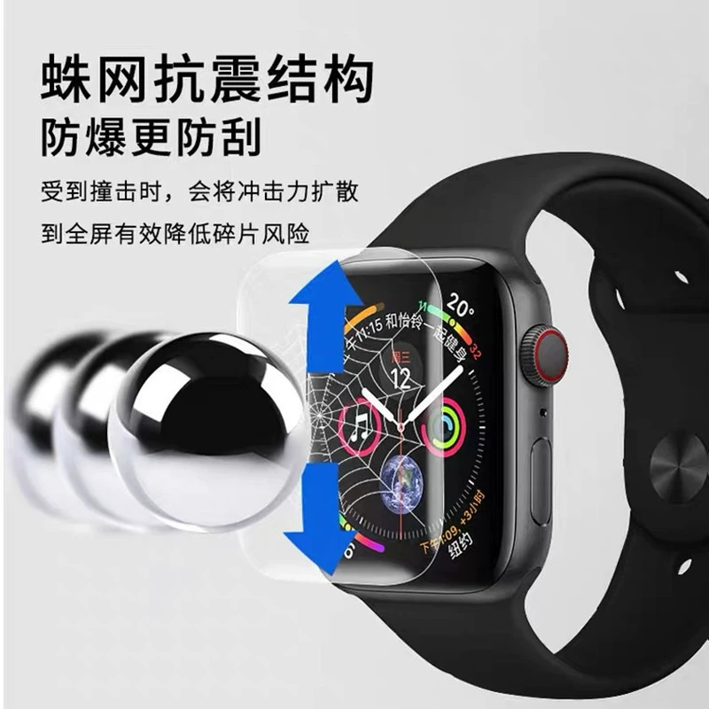 Подходит Apple Watch S10 полно- и клеевая УФ закалённая защитная плёнка для iWatch 9/8