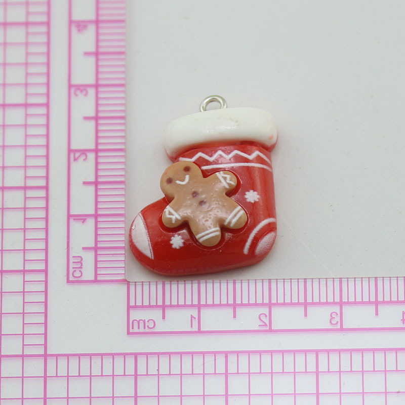 Accesorios de la joyería de bricolaje 2024 nueva resina árbol de Navidad Santa Claus muñeco de nieve SERIE DE Navidad colgante