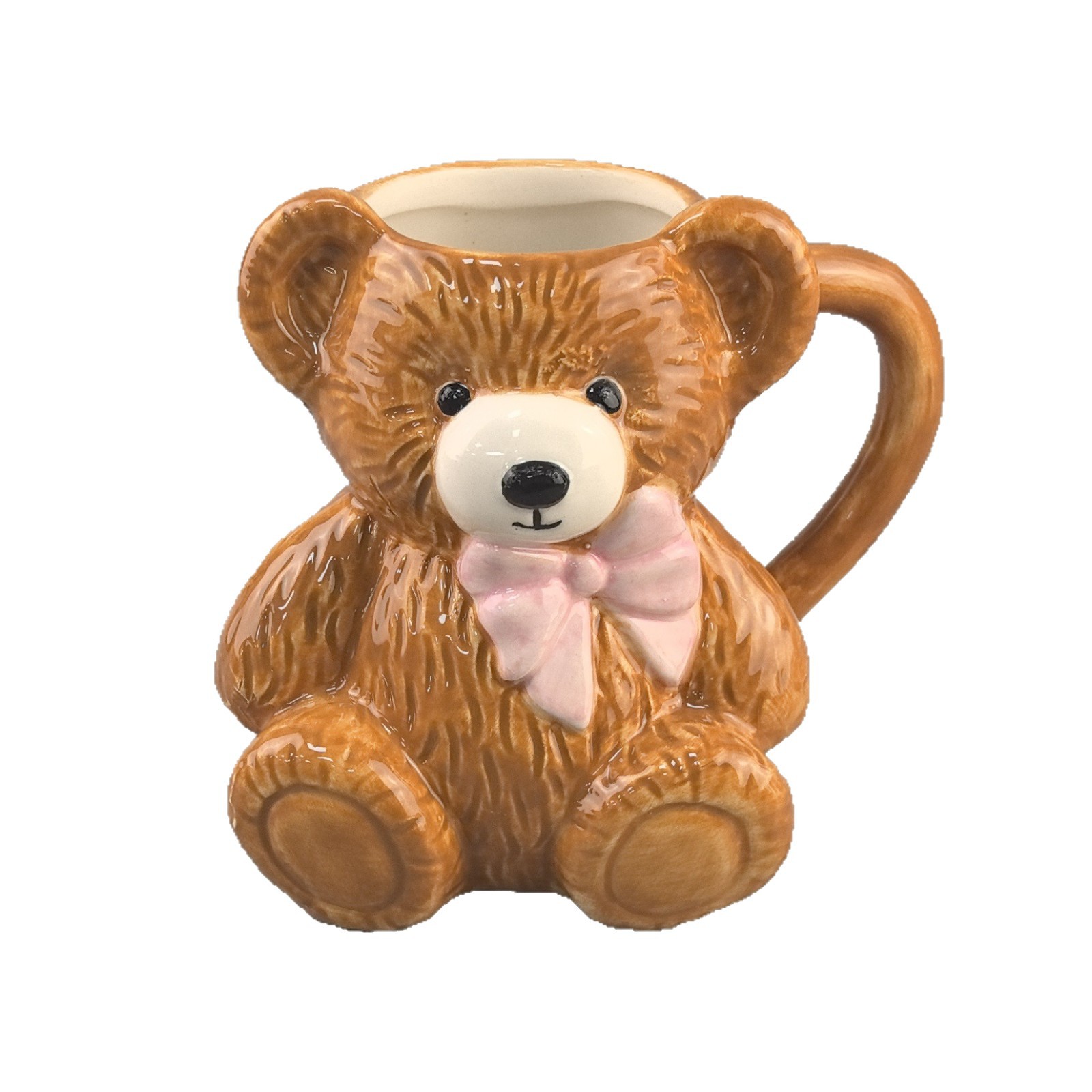 Taza de cerámica con diseño de oso de peluche, ideal para regalar a parejas en cumpleaños.
