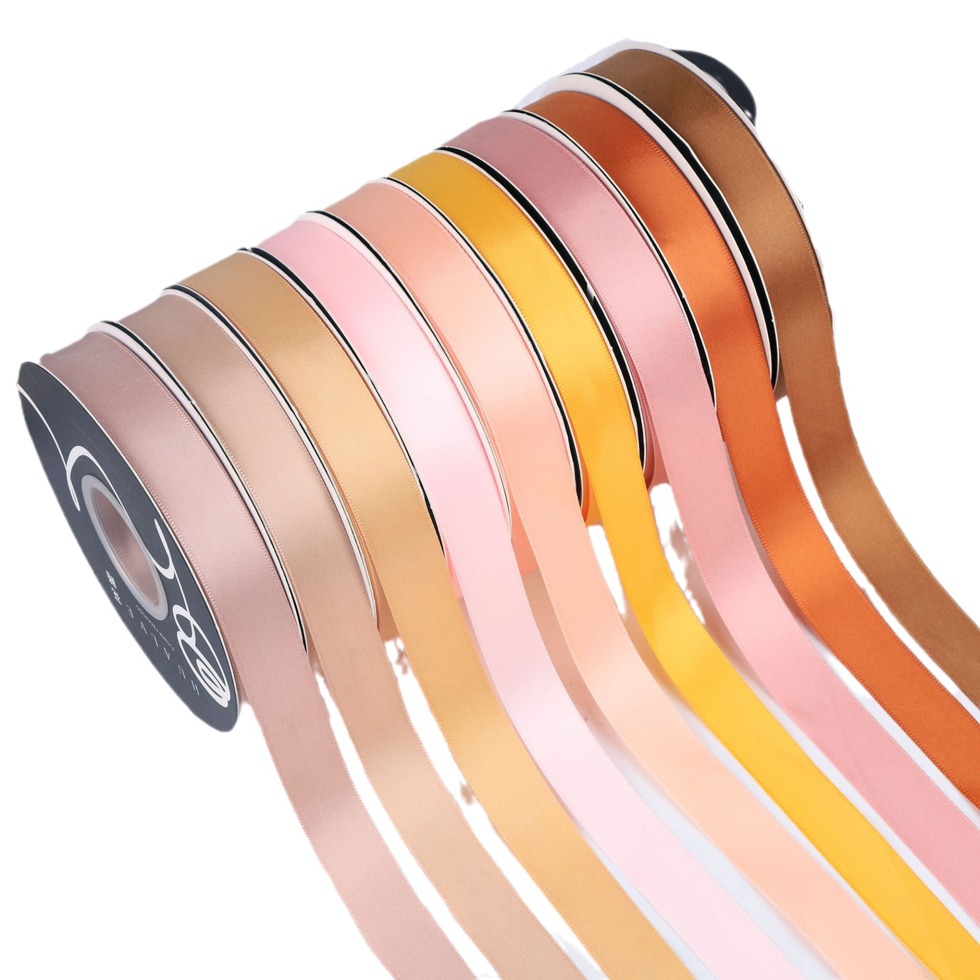 Cinta de dos colores de doble cara de color sólido al por mayor material de envoltura de tienda de flores de DIY cinta de embalaje de flores cinta de poliéster simple